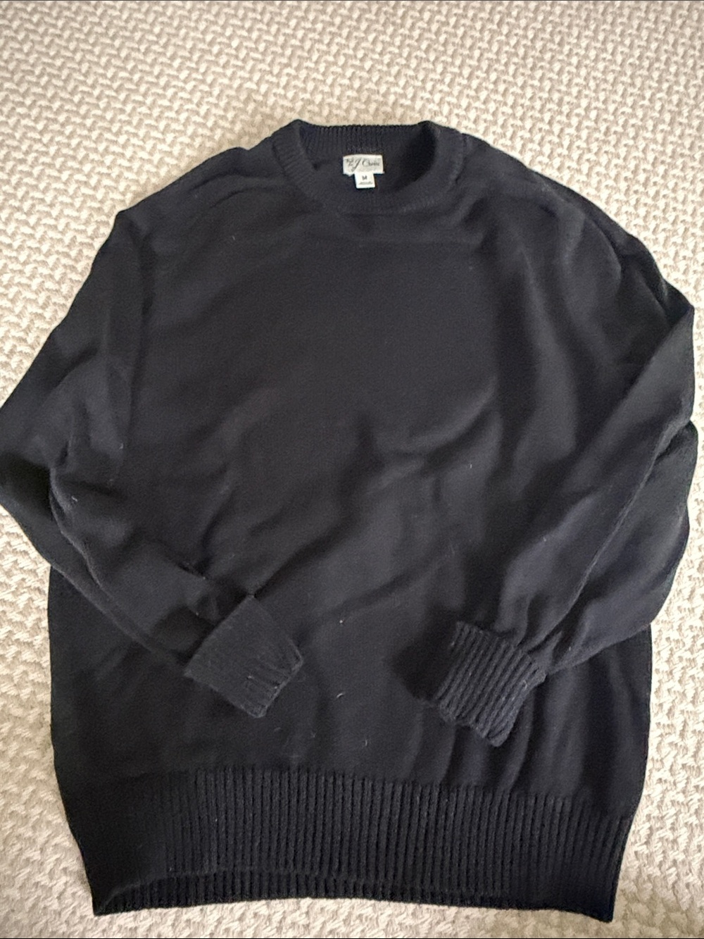 J. Crew Men's Black Crewneck Sweater